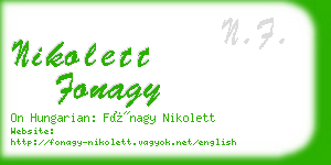 nikolett fonagy business card